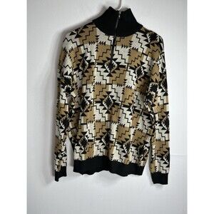 2 Fly Boutique Sweater Navajo Knit Neutral Tones Southwestern Western XS